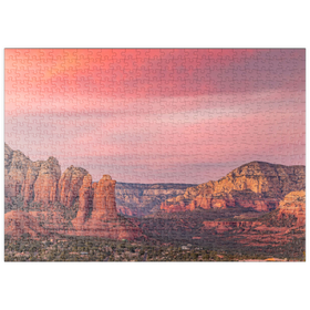 Darstellung des Puzzle Motivs Sedona Red Rocks im Abendrot - Puzzleteile: 500