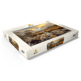 Alternative Darstellung des Puzzle-Motivs Yosemite Valley bei Sonnenaufgang mit Nebel und Spiegelungen – Puzzleteile: 200