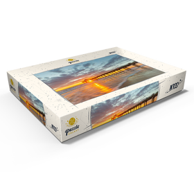 Alternative Darstellung des Puzzle-Motivs Sonnenuntergang am Manhattan Beach Pier – Puzzleteile: 1000