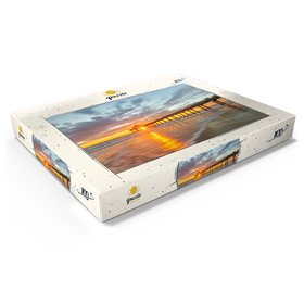Darstellung des Puzzle Motivs Sonnenuntergang am Manhattan Beach Pier - Puzzleteile: 100