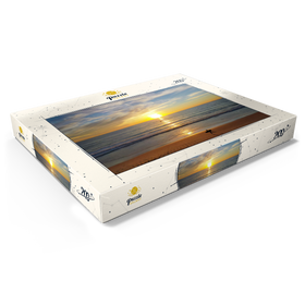Alternative Darstellung des Puzzle-Motivs Surfer bei Sonnenuntergang an einem Strand in Kalifornien – Puzzleteile: 200