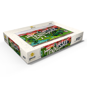 Darstellung des Puzzle Motivs Geboren in Tennessee Street Art Wandbild - Puzzleteile: 1000