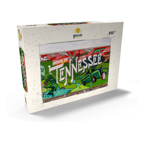 Darstellung des Puzzle Motivs Geboren in Tennessee Street Art Wandbild Born in Tennessee Street Art Wall Mural 1000 Puzzle Schachtel Ansicht2
