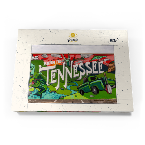 Darstellung des Puzzle Motivs Geboren in Tennessee Street Art Wandbild Born in Tennessee Street Art Wall Mural 1000 Puzzle Schachtel Ansicht3