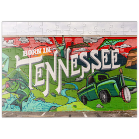 Darstellung des Puzzle Motivs Geboren in Tennessee Street Art Wandbild - Puzzleteile: 100