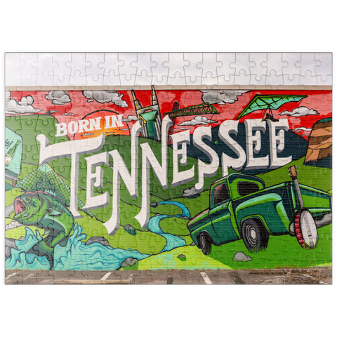 Darstellung des Puzzle Motivs Geboren in Tennessee Street Art Wandbild puzzleplate Born in Tennessee Street Art Wall Mural 200 Puzzle