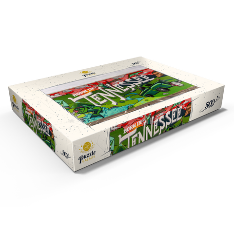 Darstellung des Puzzle Motivs Geboren in Tennessee Street Art Wandbild Born in Tennessee Street Art Wall Mural 500 Puzzle Schachtel Ansicht1