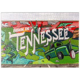 Darstellung des Puzzle Motivs Geboren in Tennessee Street Art Wandbild - Puzzleteile: 500