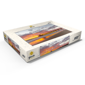 Alternative Darstellung des Puzzle-Motivs Sonnenuntergang am Manhattan Beach Pier – Puzzleteile: 1000