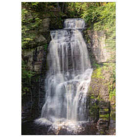 Darstellung des Puzzle Motivs Bushkill Falls, Pennsylvania – Wasserfall im Wald - Puzzleteile: 100