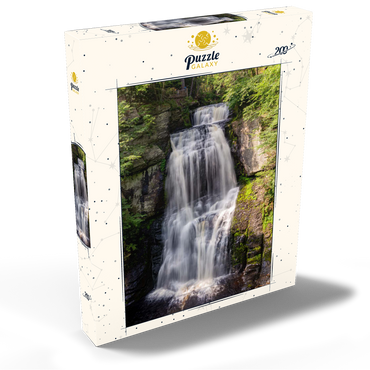 Darstellung des Puzzle Motivs Bushkill Falls Pennsylvania – Cascading Forest Waterfall 200 Puzzle Schachtel Ansicht2