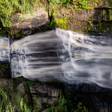 Darstellung des Puzzle Motivs Bushkill Falls Pennsylvania – Cascading Forest Waterfall 200 Puzzle 3D Modell
