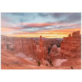 Darstellung des Puzzle Motivs Bryce Canyon Nationalpark – Sonnenaufgang am Thor's Hammer - Puzzleteile: 1000
