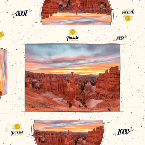 Darstellung des Puzzle Motivs Bryce Canyon Nationalpark – Sonnenaufgang am Thor's Hammer Bryce Canyon National Park – Sunrise at Thor's Hammer 1000 Puzzle Schachtel 3D Modell