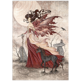 Darstellung des Puzzle-Motivs The Red Queen Fairy - Amy Brown – Puzzleteile: 1000