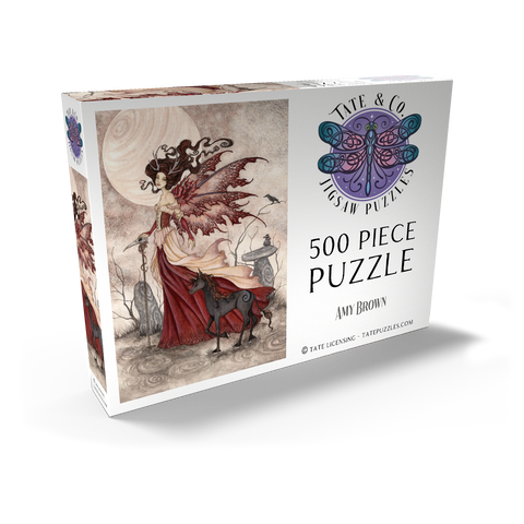 Darstellung des Puzzle Motivs The Red Queen Fairy - Amy Brown The Red Queen Fairy - Amy Brown 500 Puzzle Schachtel Ansicht2