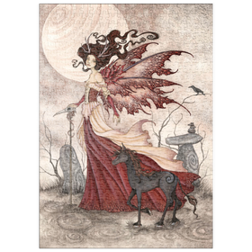 Darstellung des Puzzle-Motivs The Red Queen Fairy - Amy Brown – Puzzleteile: 500