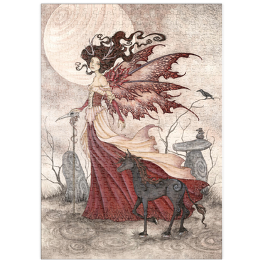 Darstellung des Puzzle Motivs puzzleplate The Red Queen Fairy - Amy Brown 500 Puzzle