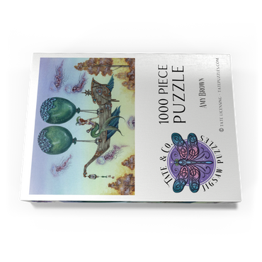 Darstellung des Puzzle Motivs Dreaming On Aquamarine Tides Mermaid - Amy Brown 1000 Puzzle Schachtel Ansicht3