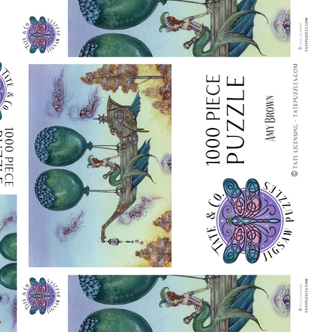 Darstellung des Puzzle Motivs Dreaming On Aquamarine Tides Mermaid - Amy Brown Dreaming On Aquamarine Tides Mermaid - Amy Brown 1000 Puzzle Schachtel 3D Modell