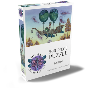 Darstellung des Puzzle Motivs Dreaming On Aquamarine Tides Mermaid - Amy Brown 500 Puzzle Schachtel Ansicht2