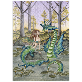 Darstellung des Puzzle Motivs Lazy Afternoon Mermaid - Amy Brown - Puzzleteile: 1000