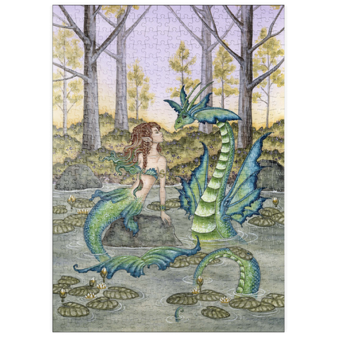 Darstellung des Puzzle Motivs Lazy Afternoon Mermaid - Amy Brown puzzleplate Lazy Afternoon Mermaid - Amy Brown 500 Puzzle