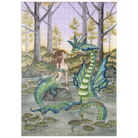 Darstellung des Puzzle Motivs Lazy Afternoon Mermaid - Amy Brown - Puzzleteile: 500