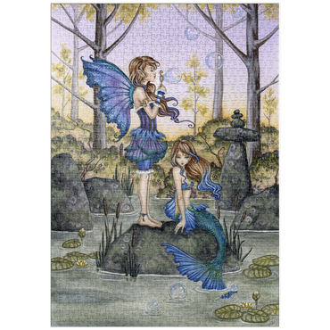 Darstellung des Puzzle Motivs puzzleplate Cousins Fairy & Mermaid - Amy Brown 1000 Puzzle