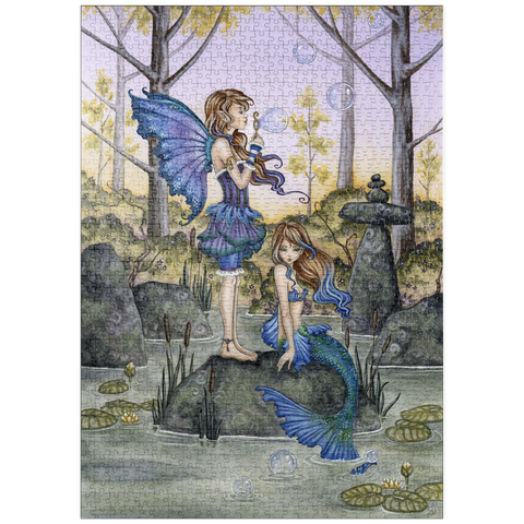 Darstellung des Puzzle Motivs Cousins Fairy & Mermaid - Amy Brown puzzleplate Cousins Fairy & Mermaid - Amy Brown 1000 Puzzle