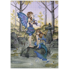 Darstellung des Puzzle Motivs Cousins Fairy & Mermaid - Amy Brown - Puzzleteile: 1000