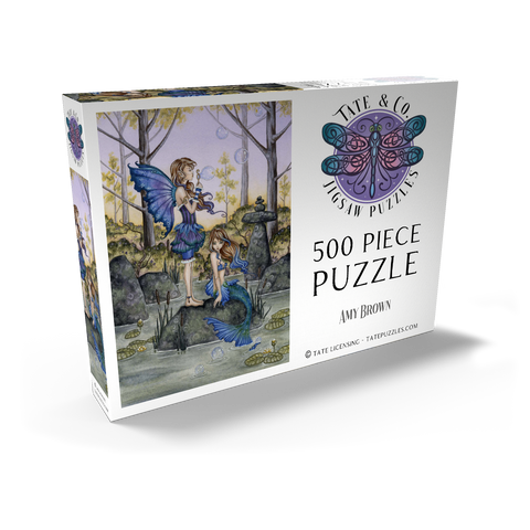 Darstellung des Puzzle Motivs Cousins Fairy & Mermaid - Amy Brown Cousins Fairy & Mermaid - Amy Brown 500 Puzzle Schachtel Ansicht2