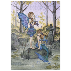Darstellung des Puzzle-Motivs Cousins Fairy & Mermaid - Amy Brown – Puzzleteile: 500
