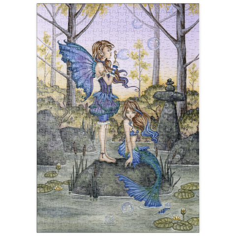 Darstellung des Puzzle Motivs Cousins Fairy & Mermaid - Amy Brown puzzleplate Cousins Fairy & Mermaid - Amy Brown 500 Puzzle