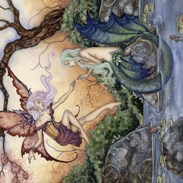 Darstellung des Puzzle Motivs The Introduction Fairy & Mermaid - - Amy Brown 1000 Puzzle 3D Modell