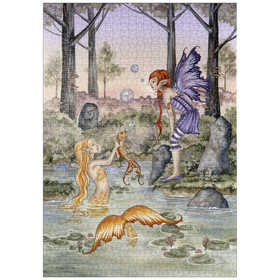 Darstellung des Puzzle-Motivs Die Wunschfisch-Meerjungfrau - Amy Brown – Puzzleteile: 1000