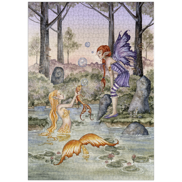 Darstellung des Puzzle Motivs puzzleplate The Wishing Fish Mermaid - Amy Brown 1000 Puzzle