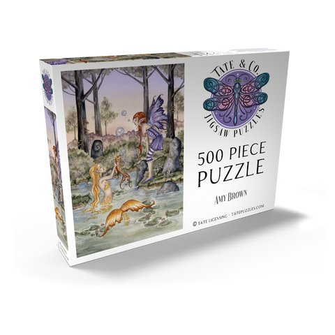 Darstellung des Puzzle Motivs Die Wunschfisch-Meerjungfrau - Amy Brown The Wishing Fish Mermaid - Amy Brown 500 Puzzle Schachtel Ansicht2