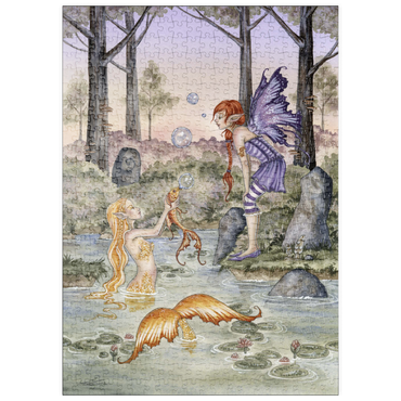 Darstellung des Puzzle Motivs puzzleplate The Wishing Fish Mermaid - Amy Brown 500 Puzzle