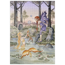 Darstellung des Puzzle Motivs Die Wunschfisch-Meerjungfrau - Amy Brown - Puzzleteile: 500