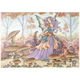 Darstellung des Puzzle-Motivs Pilz-Volksfee - Amy Brown – Puzzleteile: 1000