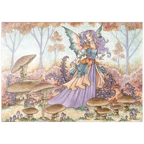 Darstellung des Puzzle Motivs Pilz-Volksfee - Amy Brown puzzleplate Mushroom Folk Fairy - Amy Brown 1000 Puzzle
