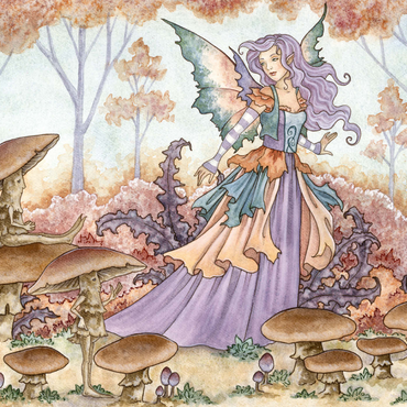 Darstellung des Puzzle Motivs Mushroom Folk Fairy - Amy Brown 1000 Puzzle 3D Modell