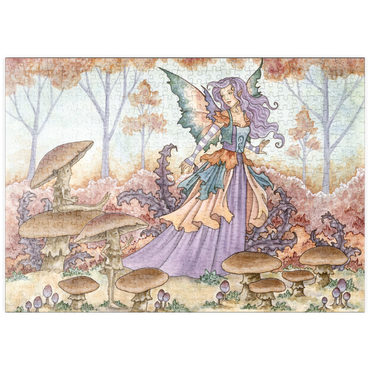 Darstellung des Puzzle Motivs puzzleplate Mushroom Folk Fairy - Amy Brown 500 Puzzle