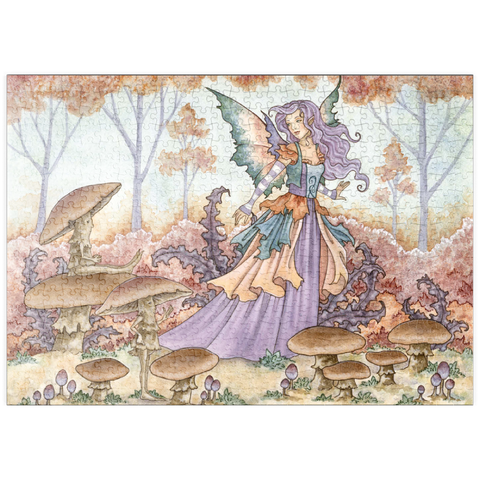 Darstellung des Puzzle Motivs Pilz-Volksfee - Amy Brown puzzleplate Mushroom Folk Fairy - Amy Brown 500 Puzzle