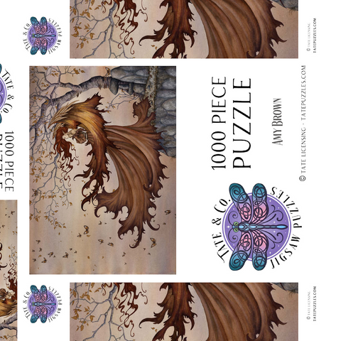 Darstellung des Puzzle Motivs Passage zur Herbstfee - Amy Brown Passage To Autumn Fairy - Amy Brown 1000 Puzzle Schachtel 3D Modell