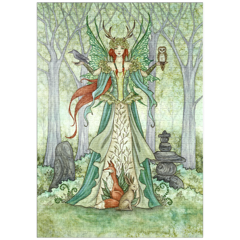 Darstellung des Puzzle Motivs Die Haushälterin-Fee - Amy Brown puzzleplate The Caretaker Fairy - Amy Brown 1000 Puzzle