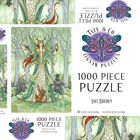 Darstellung des Puzzle Motivs Die Haushälterin-Fee - Amy Brown The Caretaker Fairy - Amy Brown 1000 Puzzle Schachtel 3D Modell