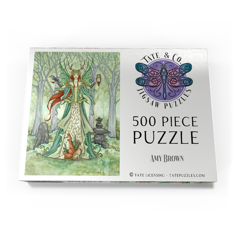 Darstellung des Puzzle Motivs Die Haushälterin-Fee - Amy Brown The Caretaker Fairy - Amy Brown 500 Puzzle Schachtel Ansicht3