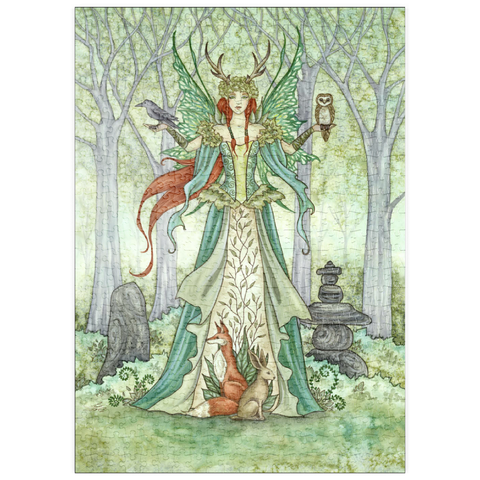 Darstellung des Puzzle Motivs Die Haushälterin-Fee - Amy Brown puzzleplate The Caretaker Fairy - Amy Brown 500 Puzzle